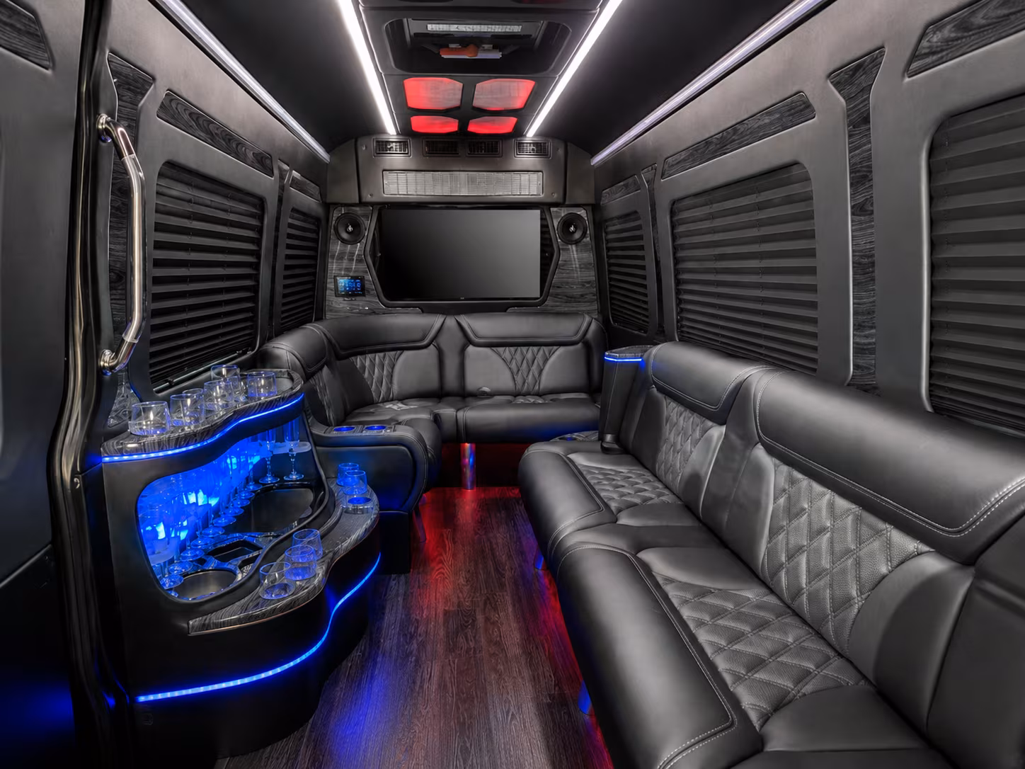 boise 30 passenger party bus inside